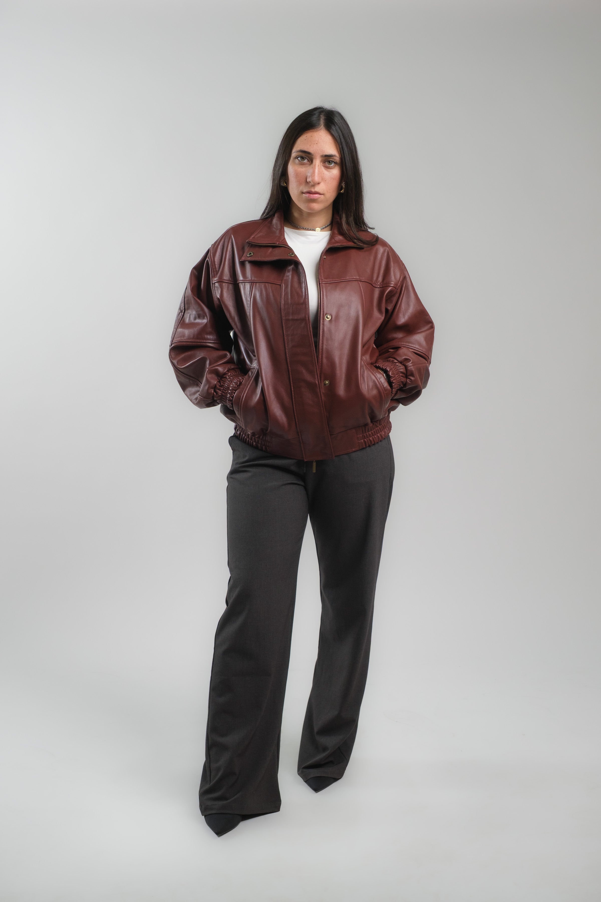 Bomber Burgundy Jacket