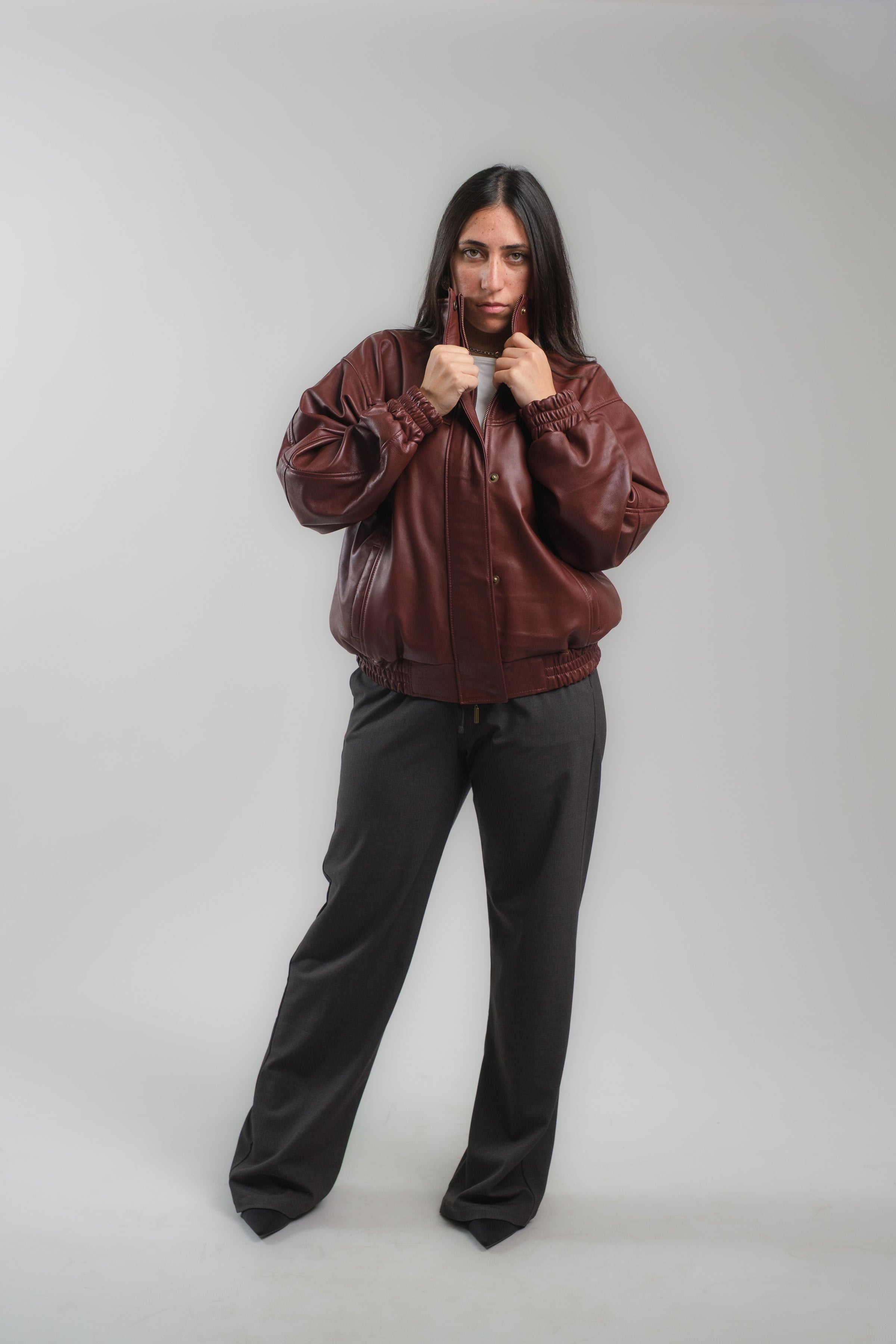 Bomber Burgundy Jacket
